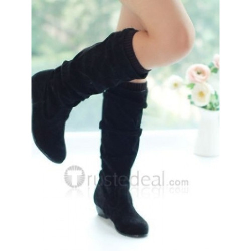 Top quality PU medium heel pumps boots(JY810)