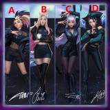 League of Legends KDA New Skins The Baddest ALL OUT Akali KaiSa Ahri Evelynn Black Cosplay Shoes Boots
