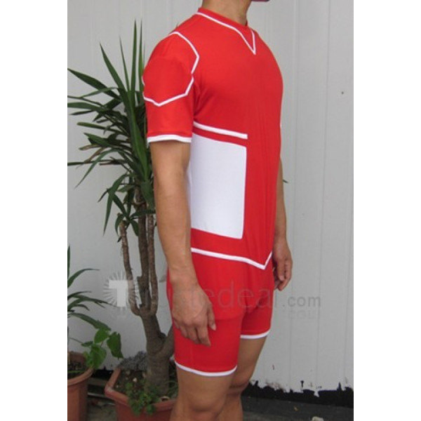 Boy Red Body Suit Cosplay Costume