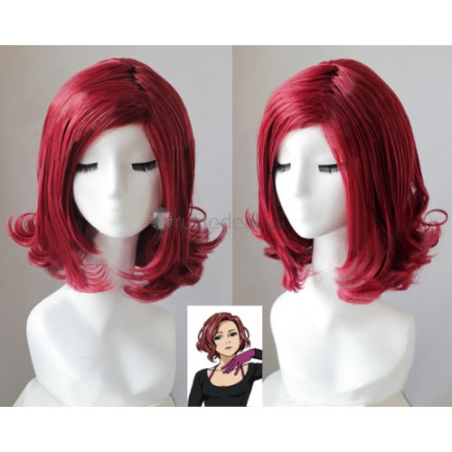 Yuri on Ice YOI Mila Babicheva Wine Red Cosplay Wig