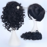 Edward Scissorhands Bishoujo Female Gothic Halloween Black Ponytail Cosplay Wig