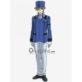 Mobile Suit Gundam 00 Graham Aker Blue White Cosplay Costume