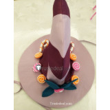 League of Legends Lulu Dark Purple Cosplay Wig Hat