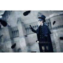Black Butler Kuroshitsuji Ciel Phantomhive Black Funeral Dress Cosplay Costume