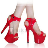 Patent Leather Upper High Heel Open-toes Platform Sexy Sandals(13411W)