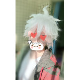 Super Danganronpa 2 Goodbye Despair Academy Nagito Komaeda White Pink Cosplay Wigs