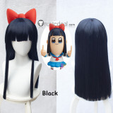 Pop Team Epic Poputepipikku Pipimi Blue Purple Black Cosplay Wigs