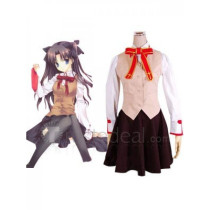 Fate Stay Night Homurabara Gakuen Girl's Uniform Toosaka Rin Cosplay Costume