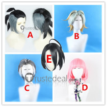 Pokemon Sword Shield Gordie Raihan Kabu Clara Allister Silver Black Pink Cosplay Wig