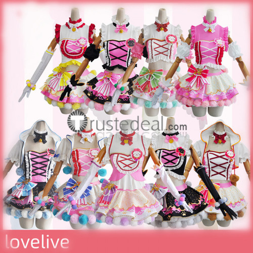 Love Live Double Ponytails Cat Neko Nozomi Umi Nico Eli Maki Kotori Hanayo Cosplay Costumes