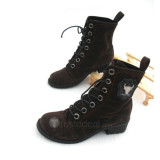 Top quality nuback and PU medium heel pumps boots(JY88)