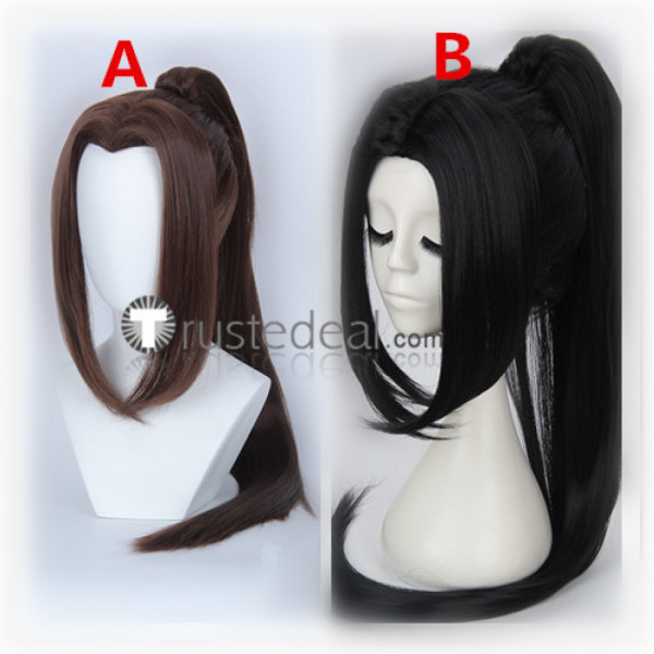 The King of Fighters KOF Mai Shiranui Black Brown Ponytail Cosplay Wig