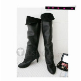 Top quality PU meduim heel knee boots(D1054)