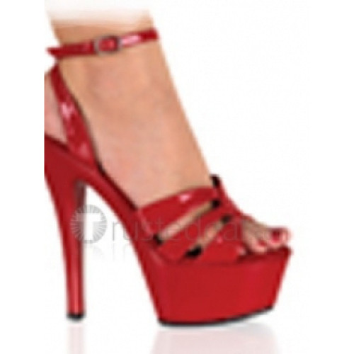 Slick-Surfaced Leather Upper High Heel Open-toes Platform Sexy Sandals(99-04)