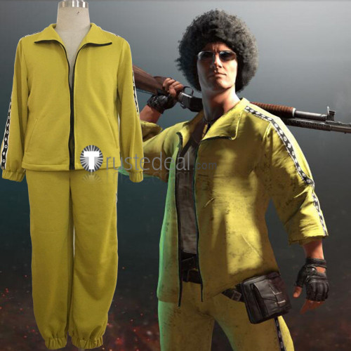 PUBG PlayerUnknown's Battlegrounds Yellow Sportswear Suits Cosplay Costume