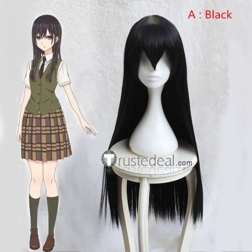 Citrus Mei Aihara Black and Black Purple Cosplay Wig