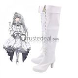 Date A Live Date A Bullet 2 White Queen Inverse Kurumi Tokisaki White Kurumi Military Cosplay Shoes Boots