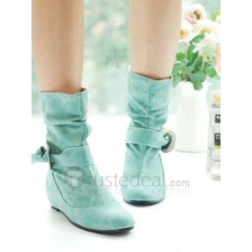 Top quality PU flat heel pumps boots(JY63)