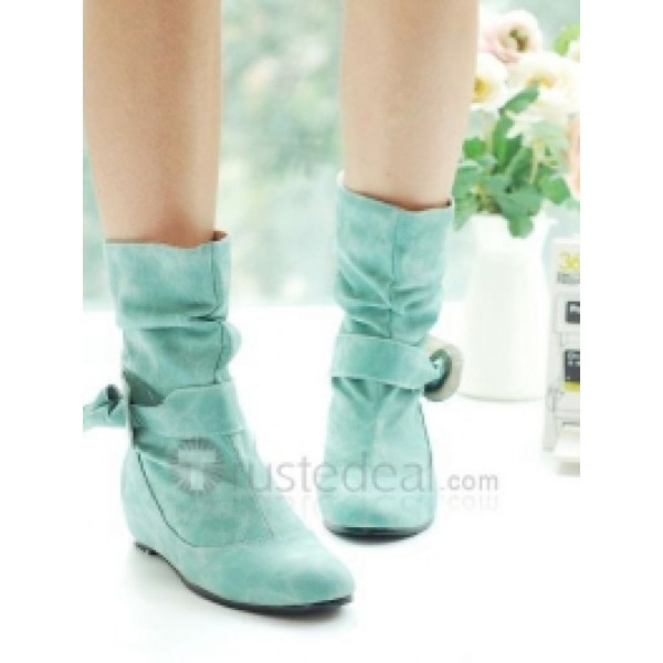 Top quality PU flat heel pumps boots(JY63)
