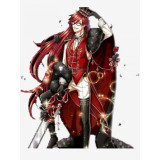 Black Butler Book of Atlantic Yume 100 Collaboration Grell Sutcliff Sun Awakening Cosplay Costume
