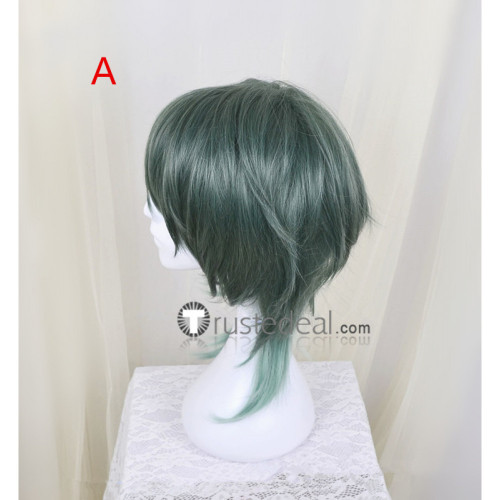 Tsukiuta Procellarum Minaduki Rui Greyish Green Cosplay Wig