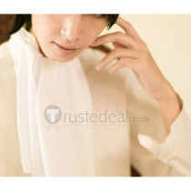 Attack on Titan Shingeki No Kyojin Levi Rivaille White Cosplay Scarf Accessory