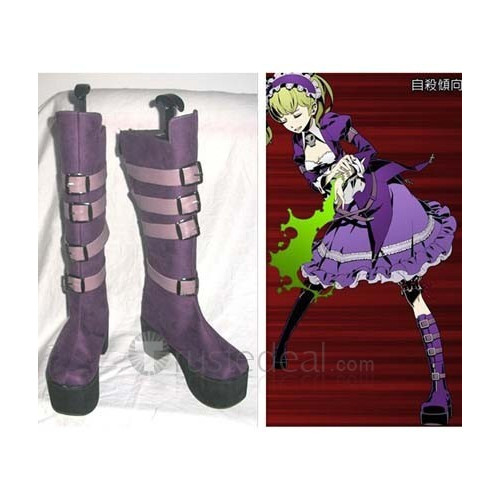 Unlight Sheri Purple Cosplay Shoes Boots Game