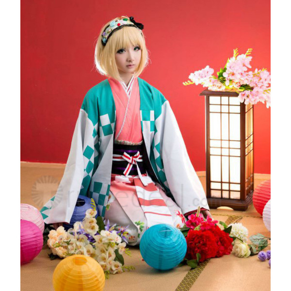 Blue Exorcist Moriyama Shiemi Kimono Cosplay Costume 2