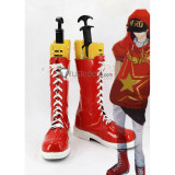 Persona 5 Goro Akechi Dark Red Cosplay Shoes Boots