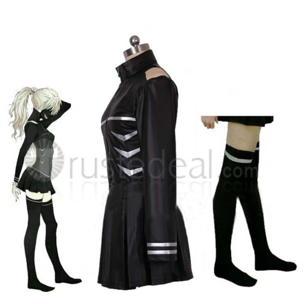 Tokyo Ghoul Female Ken Kaneki Black Battle Suit Cosplay Costume