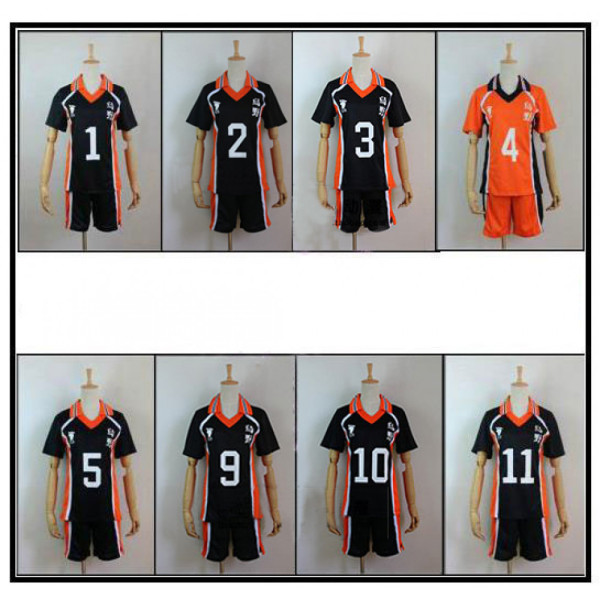 Haikyuu Karasuno High School Volleyball Club Shoyo Hinata Tobio Kageyama Cosplay Uniforms