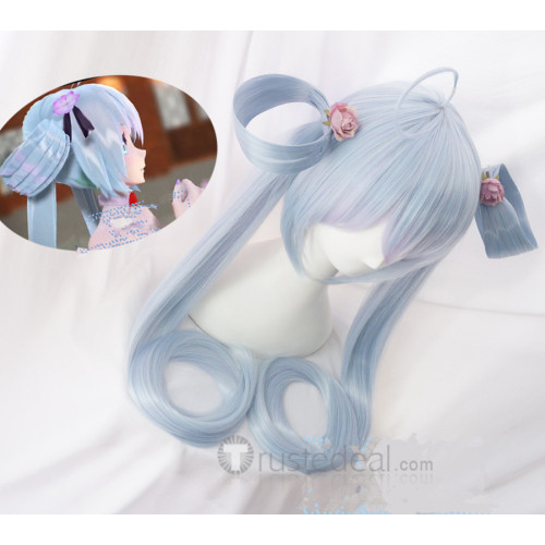Vocaloid Gokuraku Jodo Miku Long Blue Cosplay Wig