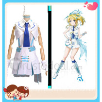 Love Live Wonderful Rush Eli Ayase White Dance Dress Cosplay Costume