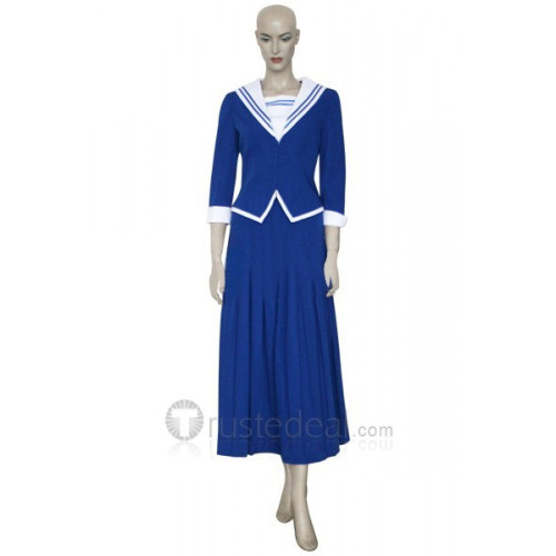 Fruits Basket Arisa Uotani Blue School Uniform Cosplay Costume Dress