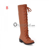 Touhou Project Alice Margatroid Brown Cosplay Boots Shoes