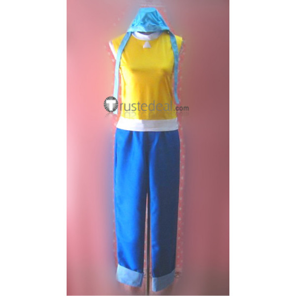 Digimon Adventure Sora Takenouchi Yellow Blue Cosplay Costume