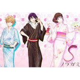 Noragami Hiyori Iki and Yato and Yukine Kofuku Kimono Bathrobe Yukata Cosplay Costume