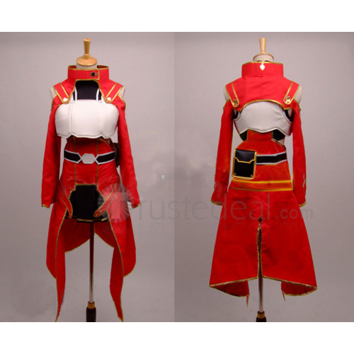 Sword Art Online Silica Red Cosplay Costume