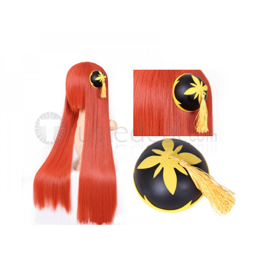 Gintama Movie Forever Yorozuya Kagura Long Orange Cosplay Wig
