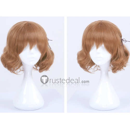 Blend S Mafuyu Hoshikawa Short Curly Brown Cosplay Wig2
