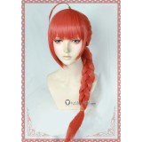 Gintama Kagura Mother Kouka Braid Orange Cosplay Wig