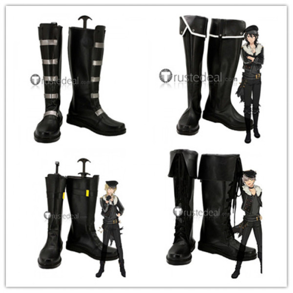 Ensemble Stars Undead Oogami Koga Rei Sakuma Kaoru Hakaze Adonis Otogari Black Cosplay Shoes Boots