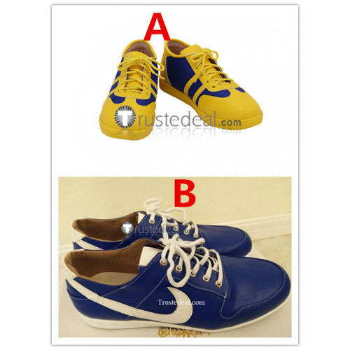 Street Fighter CHUN LI Blue Yellow Cosplay Shoes Boots