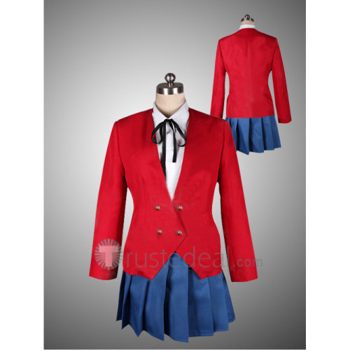 Toradora Taiga Aisaka and Ami Kawashima Red School Uniform Cosplay Costume