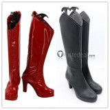 Darkstalkers Morrigan Aensland Lilith Cosplay Black Red Shoes Boots