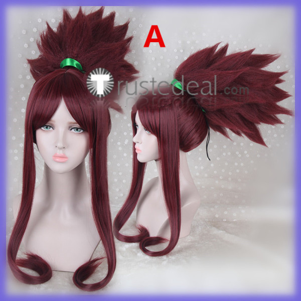 League of Legends LOL KDA Akali Purple Ponytail Cosplay Wig