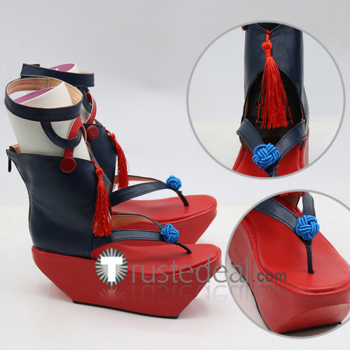 Onmyoji Yoto Hime Red Cosplay Shoes Boots