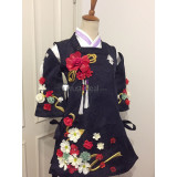 Final Fantasy XIV FF14 Little Ladies Day Miqo'te Girl Black Red Cosplay Costume