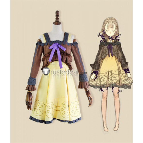 SINoALICE Sleeping Beauty Briar Rose Crusher Brown Yellow Cosplay Costume
