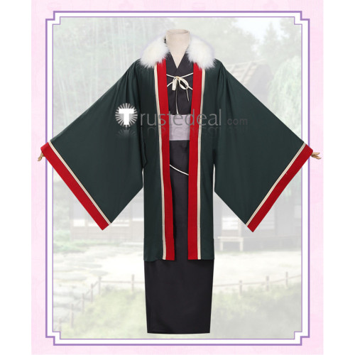 Kakuriyo Bed and Breakfast for Spirits Odanna Black Red Kimono Cosplay Costume
